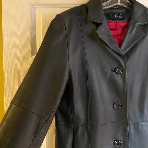 Real Black Leather Coat - Picture 7 of 10